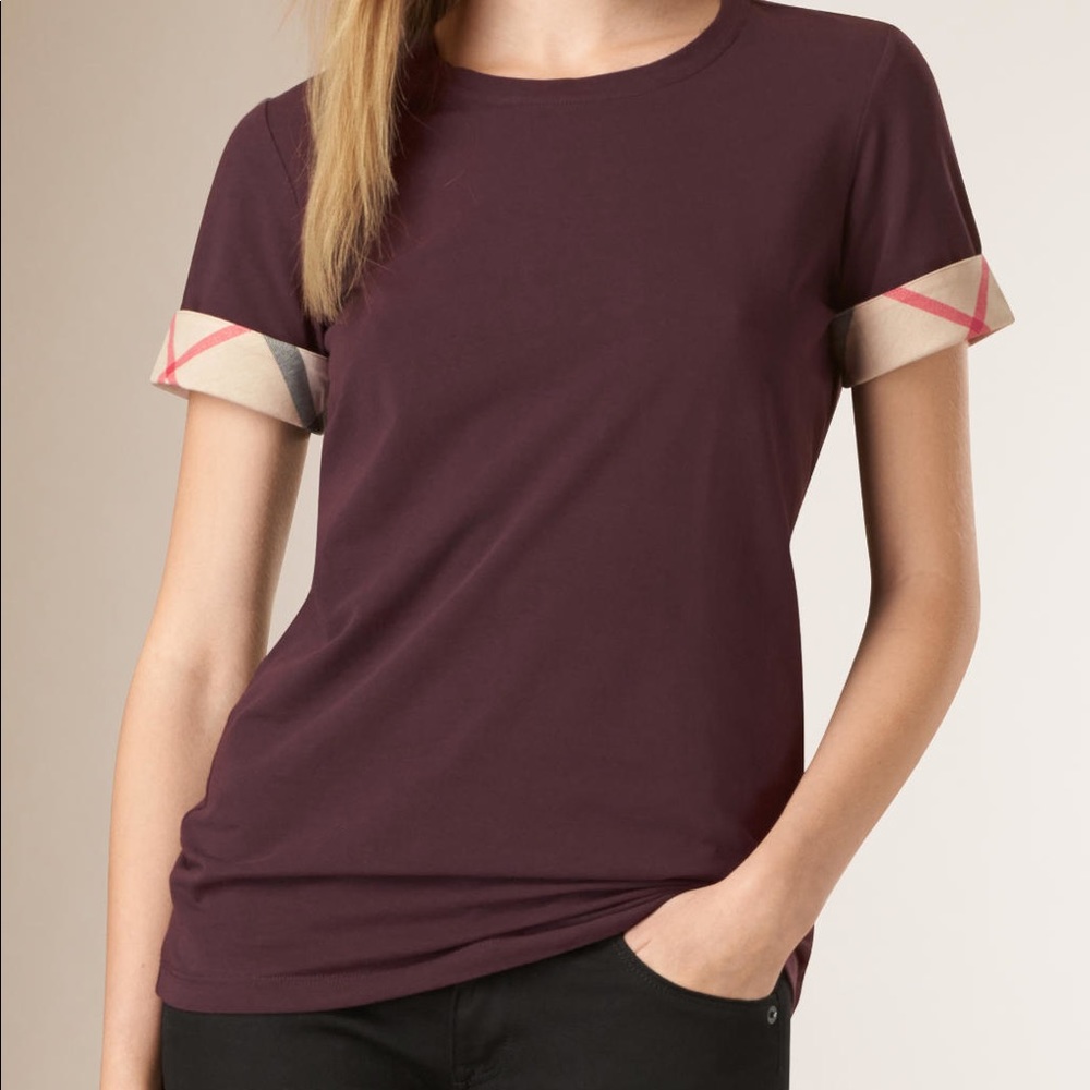 Burberry Brit Check Trim T-Shirt